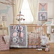 Lolli Living 4-Piece Baby Bedding Crib Set with Sparrow Pattern. Complete Set with Quilt, 2 Fitted Sheets, and Bed Skirt.