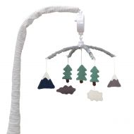 Lolli Living Baby Musical Mobile. Woodland Animal Knitted Character Musical Mobile for Cribs (Peaks)