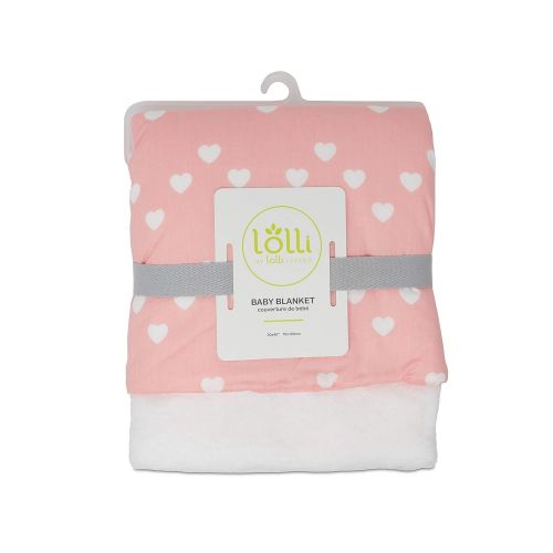  Lolli by Lolli Living Cotton Baby Blanket with Sherpa. Bailey Elephant Print Blanket for Cribs and Strollers (40x30 inch)