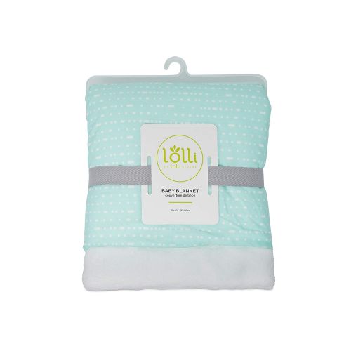  Lolli by Lolli Living Cotton Baby Blanket with Sherpa. Bailey Elephant Print Blanket for Cribs and Strollers (40x30 inch)