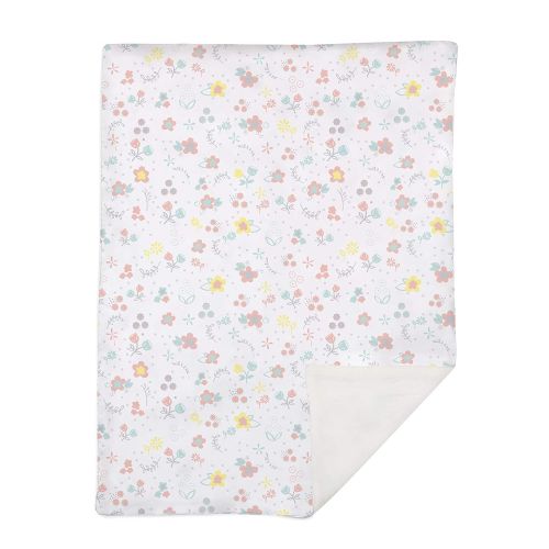  Lolli by Lolli Living Cotton Baby Blanket with Sherpa. Bailey Elephant Print Blanket for Cribs and Strollers (40x30 inch)