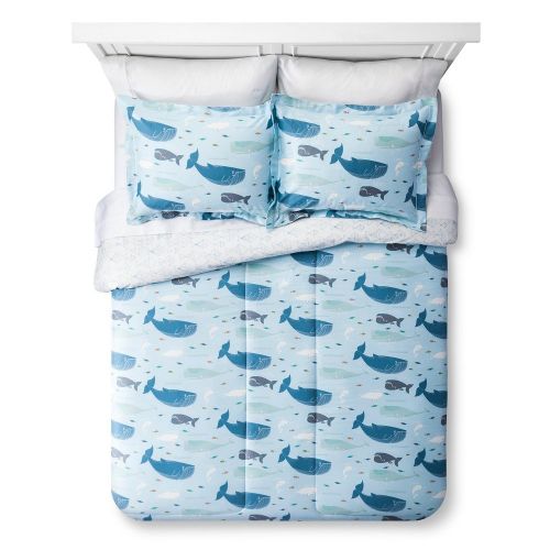  Lolli Living Boys 100% Cotton Whale of A Time Aquatic Themed Reversible Fish Comforter Set (Full/Queen)