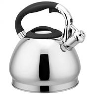 lolly U Whistling Tea Kettle 3L Stainless Steel Teapot with Antiscalding Handle Food Grade Rustproof Tea Kettles for Stovetop Gas Stove Induction Cookers Electric Ceramic Stoves Wo