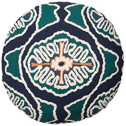  Loloi Pillow, Justina Blakeney Poly Filled - BlueTeal Pillow Cover, 20 Round