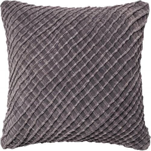  Loloi DSET DSETP0125WH00PIL3 100% Cotton Velvet Cover with Down Fill Decorative Accent Pillow, 22 x 22, White