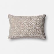 Loloi PSETP0491SITAPIL5 SilverTaupe Decorative Accent Pillow, 13 x 21 Cover with Poly
