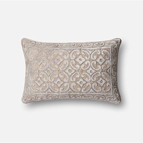  Loloi PSETP0491SITAPIL5 SilverTaupe Decorative Accent Pillow, 13 x 21 Cover with Poly