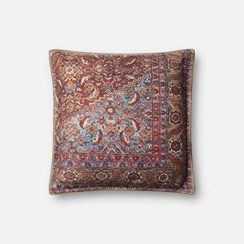  Loloi P0650 Pillow Cover with Poly Fill, 18 x 18, Multi