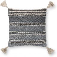 Loloi Cover Only and Zipper Closure Throw Pillow, 18 X 18, Charcoal