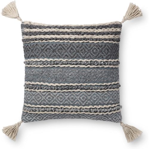  Loloi Cover Only and Zipper Closure Throw Pillow, 18 X 18, Charcoal