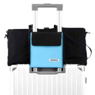 LolyishB Portable Travel Bag Bungee Organizer, Luggage Storage Bag Overnight Carry On Tote Duffel in Trolley Handle (Blue)