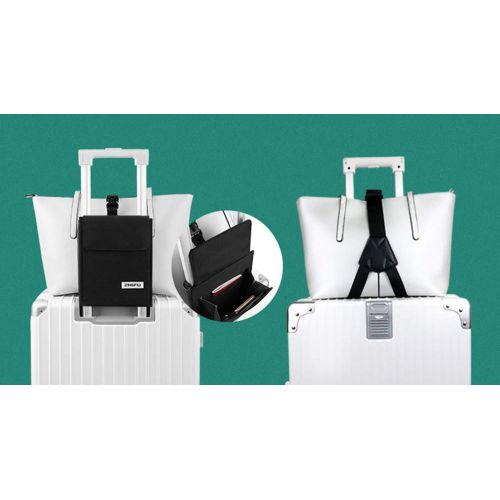  LolyishB Portable Travel Bag Bungee Organizer, Luggage Storage Bag Overnight Carry On Tote Duffel in Trolley Handle (Blue)