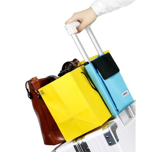  LolyishB Portable Travel Bag Bungee Organizer, Luggage Storage Bag Overnight Carry On Tote Duffel in Trolley Handle (Black)