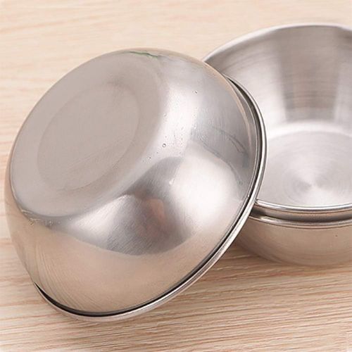  [아마존베스트]Lomodo 12 Pack Stainless Steel Sauce Bowls Round Seasoning Dishes Mini Saucers Dishes Sushi Dipping Bowel Appetizer Plate (3.23 inch x 1.18 inch x 2.05 inch)