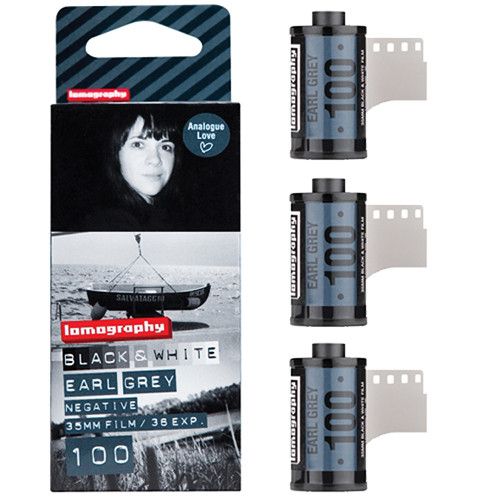  Lomography Earl Grey 100 Black and White Negative Film (35mm Roll Film, 36 Exposures, 3-Pack)