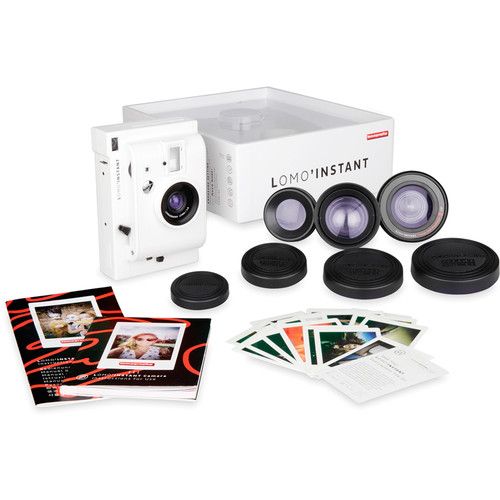  Lomography Lomo'Instant Camera & 3 Lenses (White Edition)