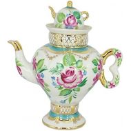 Lomonosov Russia Lomonosov Porcelain Teapot Samovar Light Day 16.2 fl.oz/480 ml