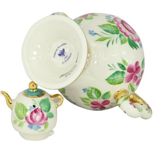  Lomonosov Russia Lomonosov Porcelain Teapot Samovar Light Day 16.2 fl.oz/480 ml