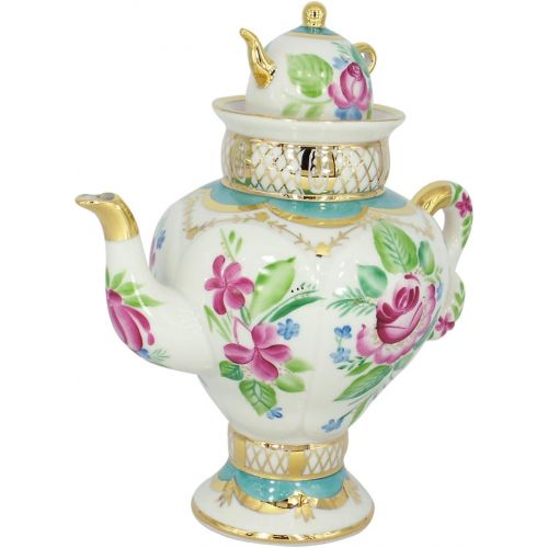  Lomonosov Russia Lomonosov Porcelain Teapot Samovar Light Day 16.2 fl.oz/480 ml