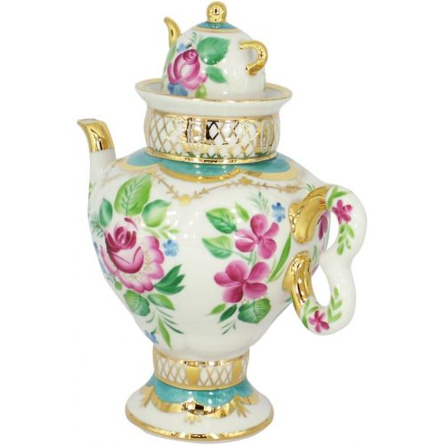  Lomonosov Russia Lomonosov Porcelain Teapot Samovar Light Day 16.2 fl.oz/480 ml