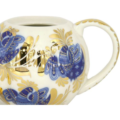  Lomonosov Russia Lomonosov Tetera de porcelana Tulip dorado Garden 3cups 20oz/600ml