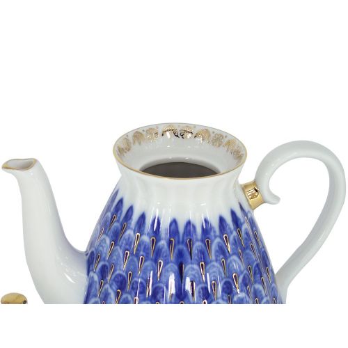  Lomonosov Russia Lomonosov Tetera de porcelana Forget Me Not 3tazas