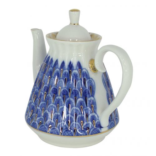  Lomonosov Russia Lomonosov Tetera de porcelana Forget Me Not 3tazas