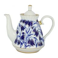 Lomonosov Russia Lomonosov Porcelain 5 Cups Tea Pot 25 ounces/750 mililiter Blue Bells