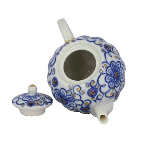  Lomonosov Russia Lomonosov Porcelain Teapot Tulip Bindweed 3 Cups 20 oz/600 ml