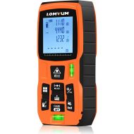 [아마존 핫딜] [아마존핫딜]Lomvum Laser Measure Mute Laser Distance Meter with 2 Bubble Levels, LCD Backlit Display and Measure Distance, Area and Volume, Pythagorean Mode Battery Included