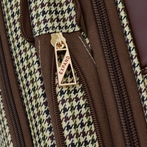  London Fog Cambridge II 20 Expandable Spinner, Olive Houndstooth