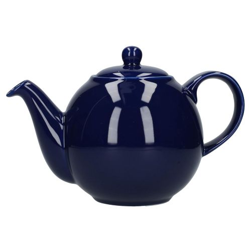  London Pottery Globe Large Teapot with Strainer, Ceramic, Cobalt Blue, 8 Cup (2.4 Litre)