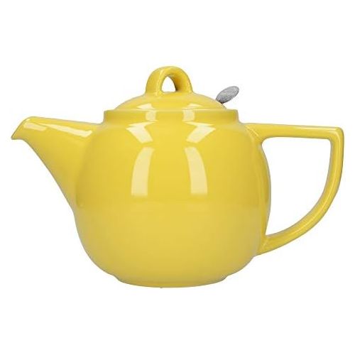  London Pottery Geo Filter Infuser Teapot, 4-Cup (1.1 Litre), Lemon
