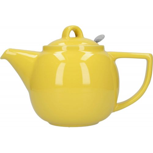  London Pottery Geo Filter Infuser Teapot, 4-Cup (1.1 Litre), Lemon