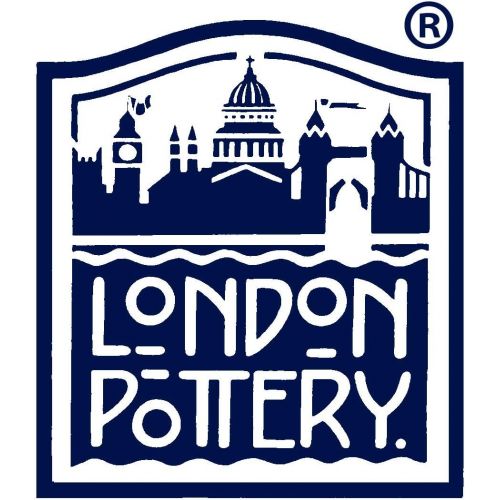  London Pottery Farmhouse Teekanne mit Teesieb gepunktet, keramik, Blau/Weiss gepunktet, 1.2 Litre