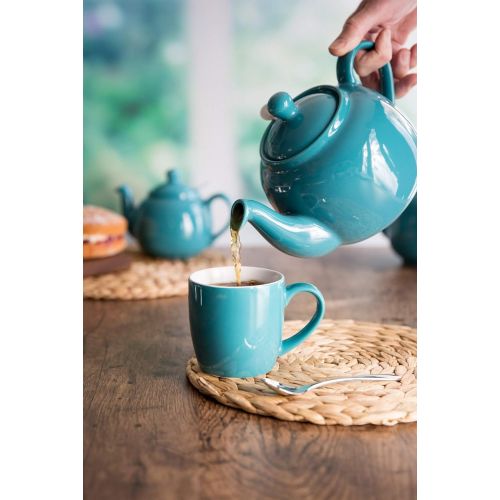  London Pottery 74602 Teekanne mit Teesieb Bauernhaus aus Keramik