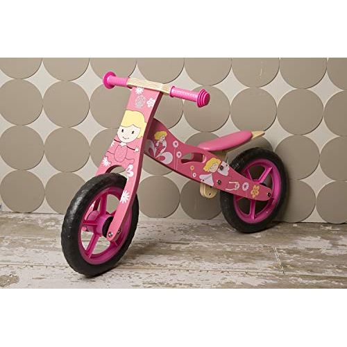  London-kate london-kate Deluxe Wooden BALANCE Running BIKE - No Pedal Push Bike - Girls Training Bike For Toddlers and Kids