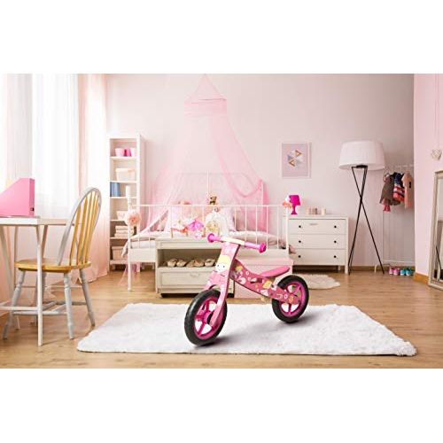  London-kate london-kate Deluxe Wooden BALANCE Running BIKE - No Pedal Push Bike - Girls Training Bike For Toddlers and Kids