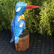 Londongardentrading Handpainted Kingfisher Garden Sculpture ART013