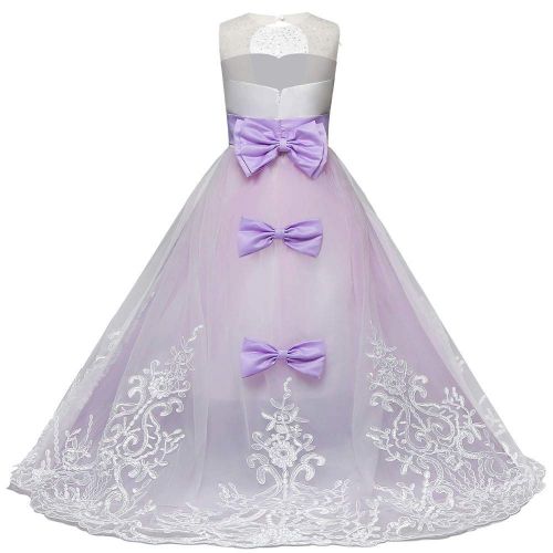  Londony ♥♥ Baby Teens Flower Girls Tutu Dress Princess Lace Dresses Formal Pageant Wedding Costume 5-13 Years