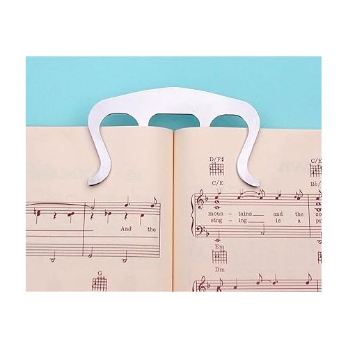  Music Book Clip- Page Holder for Sheet Music Stands, Pianos, Musicians