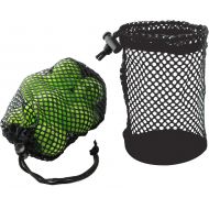 Longdex Nylon Mesh Bag 2pcs Black 17x12cm Lightweight Nylon Mesh Golf Ball Bags Holder Storage with Cord Lock Closure for Golf Balls,Table Tennis Balls,Washing Toys,Diving
