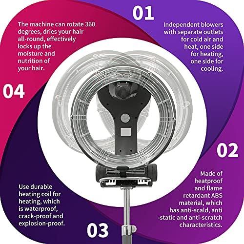  Longing Home Hair Dryer Vertical 360° Rotating Professional Hair Dye Hair Dryer for Styling, Hair Care, Oils, Dyeing and Drying, with Timer, 850W, Suitable for Salon, Home, Spa