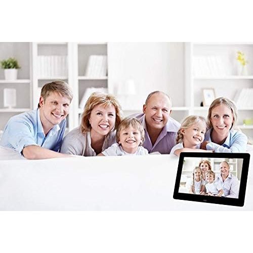  [아마존베스트]LONGSEA Digital Picture Frame Full HD 8 Inch 1280 x 720 IPS High Resolution Photo Music Video Player Electronic Album with Clock Calendar Auto On/Off Timer and Remote Control (Blac