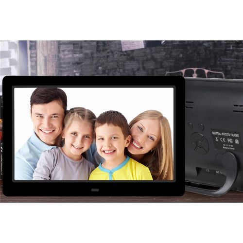  [아마존베스트]LONGSEA Digital Picture Frame Full HD 8 Inch 1280 x 720 IPS High Resolution Photo Music Video Player Electronic Album with Clock Calendar Auto On/Off Timer and Remote Control (Blac