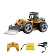 Longshow Remote Control car，RC Truck Alloy Shovel Loader Tractor 2.4G Radio Control 4 Wheel Bulldozer 4WD Front Loader Construction Vehicle Electronic Toys Game Hobby Model...