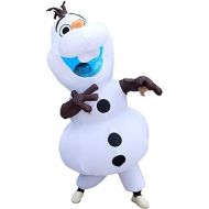 long teng Inflatable Olaf Snowman Costume Fancy Dress Halloween Blow Up Suit Cosplay Party