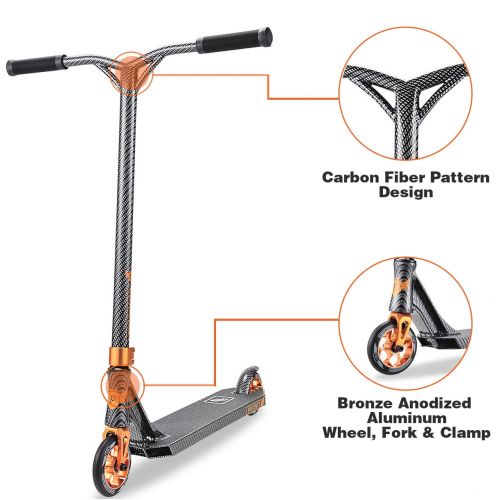  Longway Aluminium Pro Stunt Kick Scooter Precinct Carbon with BMX Handlebars