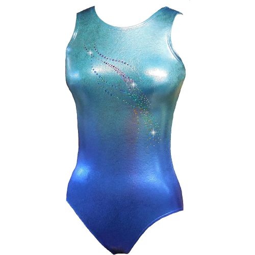  Look-It Activewear Blue and Turquoise Ombre Sparkle Leotard Gymnastics or Dance for girls and women