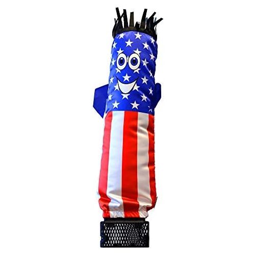  LookOurWay Mini Air Dancers Inflatable Tube Man Set Desktop Size, American Flag